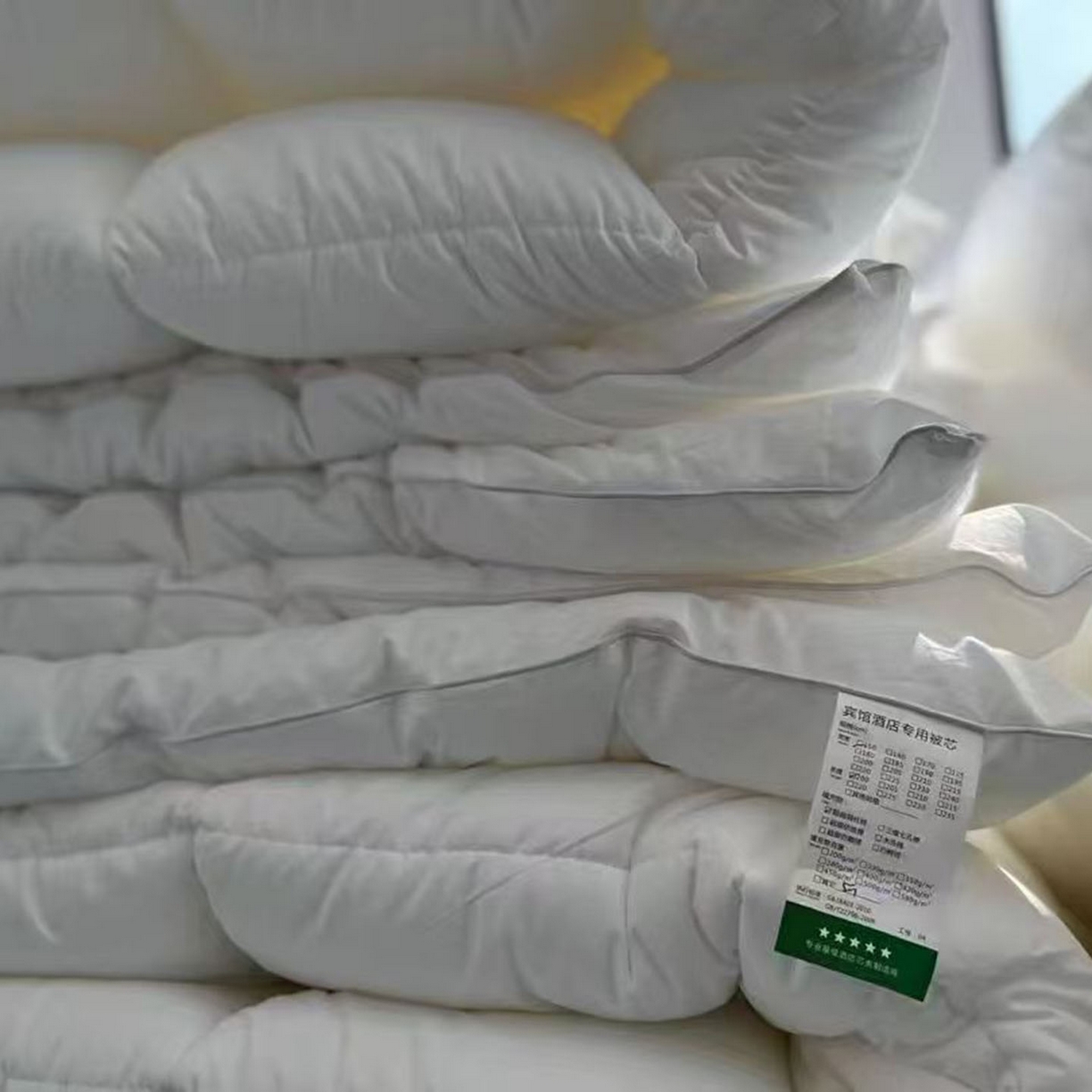 91家纺网 家纺一手货源 找家纺 （总）安力森/诚臻酒店用品 2025新款轻奢高密全棉防羽布被芯 锁绒不跑绒 柔滑酒店级棉被宾馆养老院用