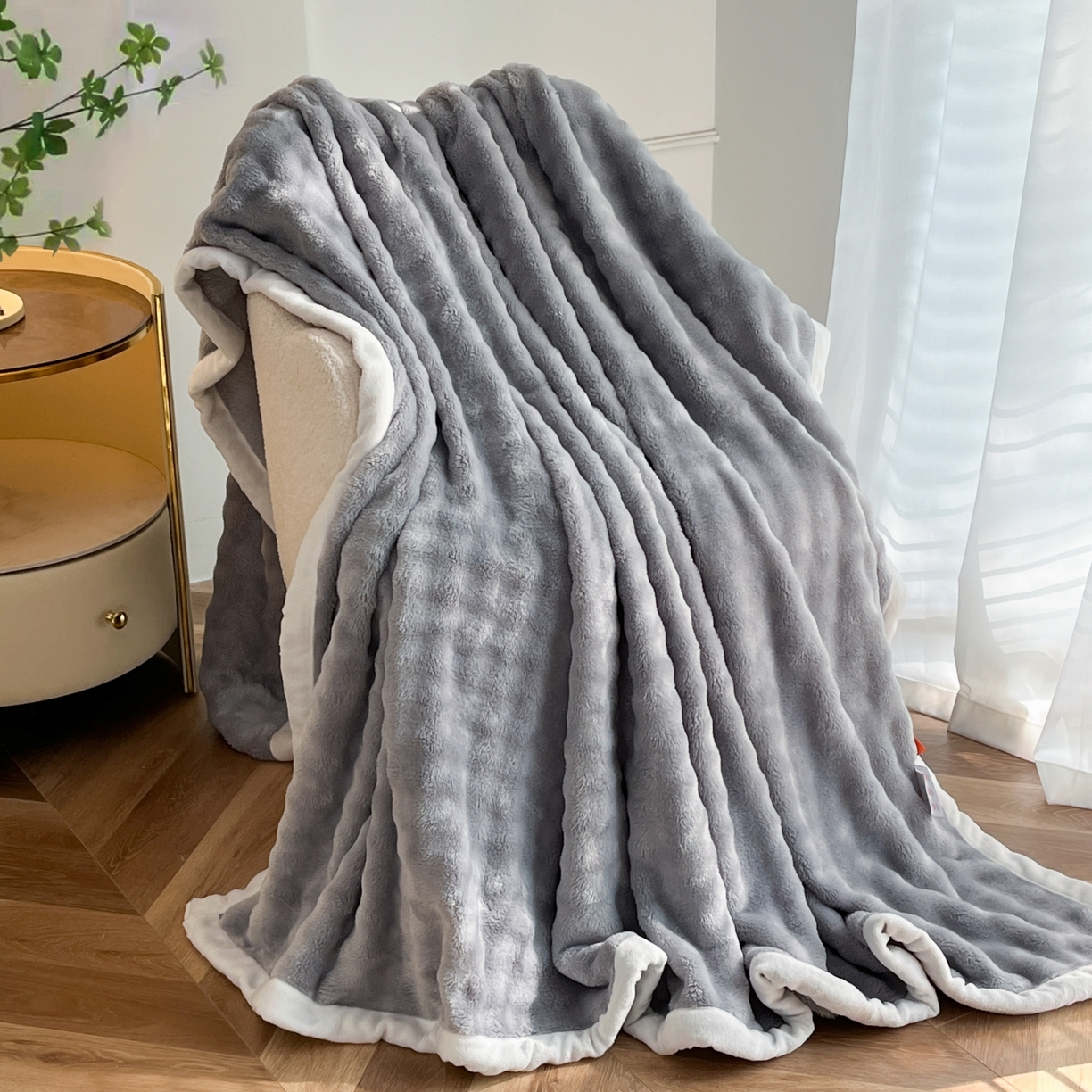 91家纺网 家纺一手货源 找家纺 （总）默忆 2025新款A类保暖加厚仿兔毛毯毯子