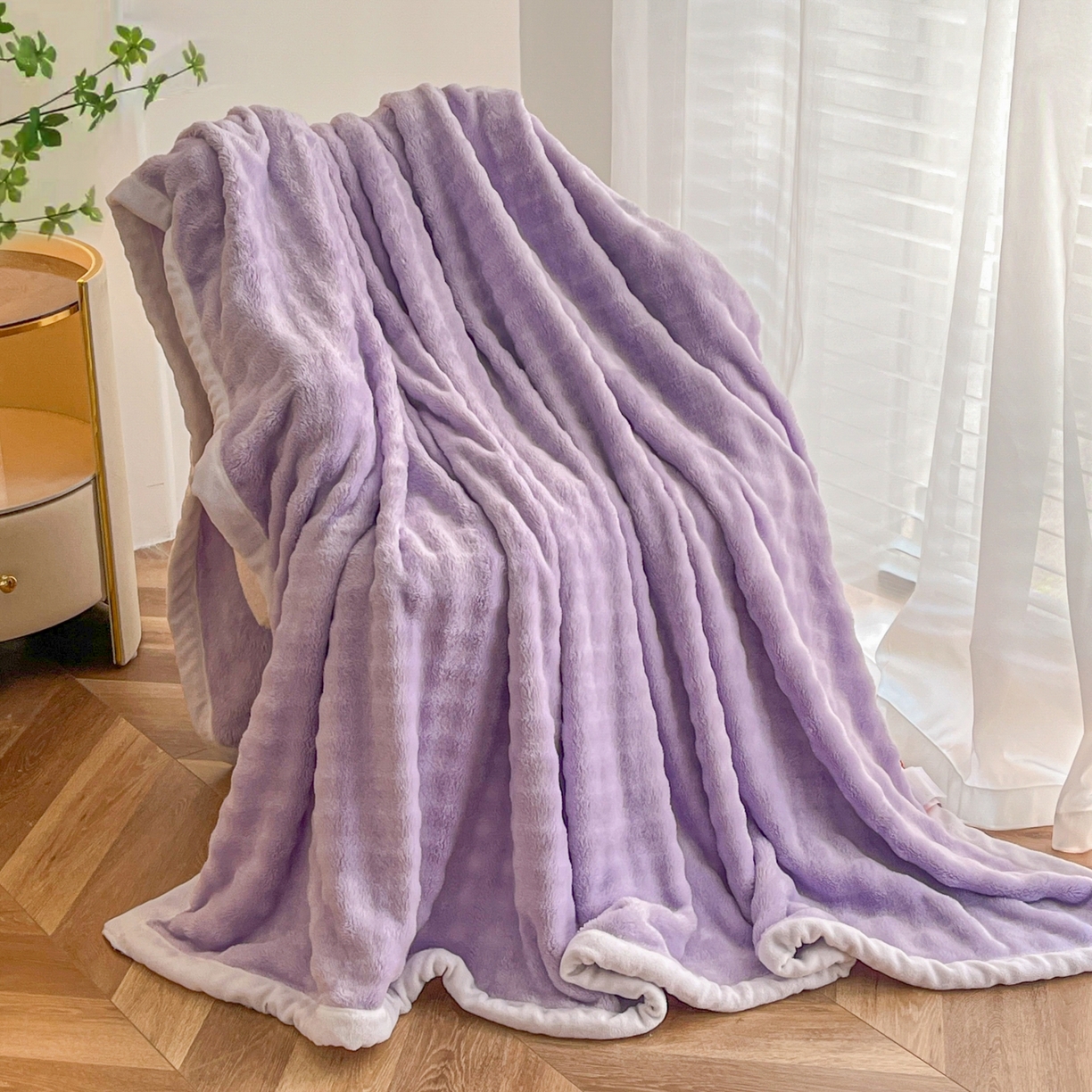 91家纺网 家纺一手货源 找家纺 （总）默忆 2025新款A类保暖加厚仿兔毛毯毯子