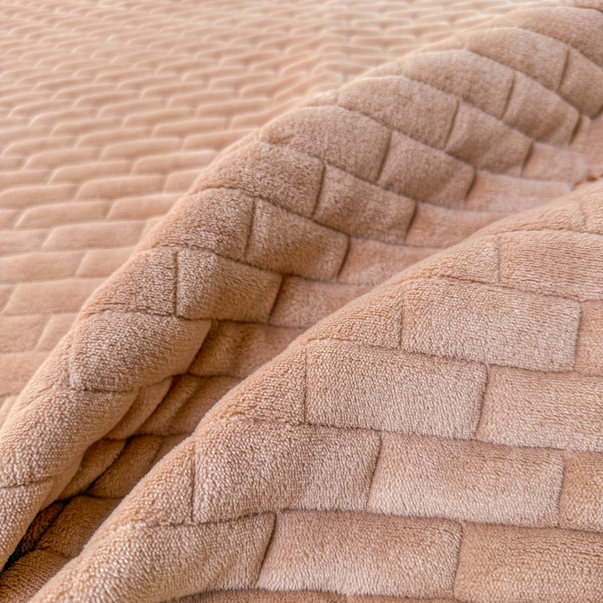 91家纺网 家纺一手货源 找家纺 恋绒家纺 2025新款加厚牛奶绒夹棉床褥床护垫床垫 幸运狗-浅咖