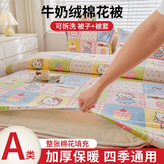 91家纺网 家纺一手货源 找家纺 （总）艾特你 2025新款卡通可拆卸棉花被冬被被子被芯