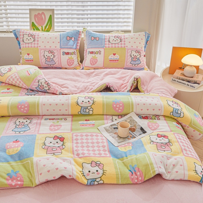 91家纺网 家纺一手货源 找家纺 艾特你 2025新款卡通可拆卸棉花被冬被被子被芯 方块猫