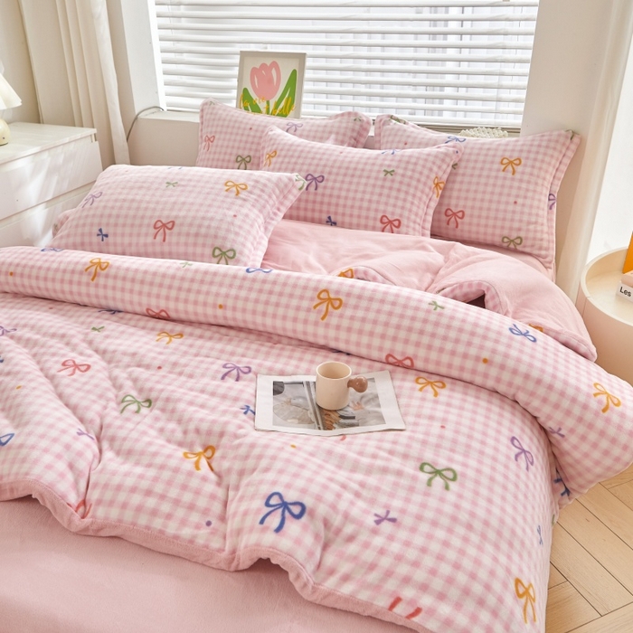 91家纺网 家纺一手货源 找家纺 艾特你 2025新款卡通可拆卸棉花被冬被被子被芯 粉蝴蝶