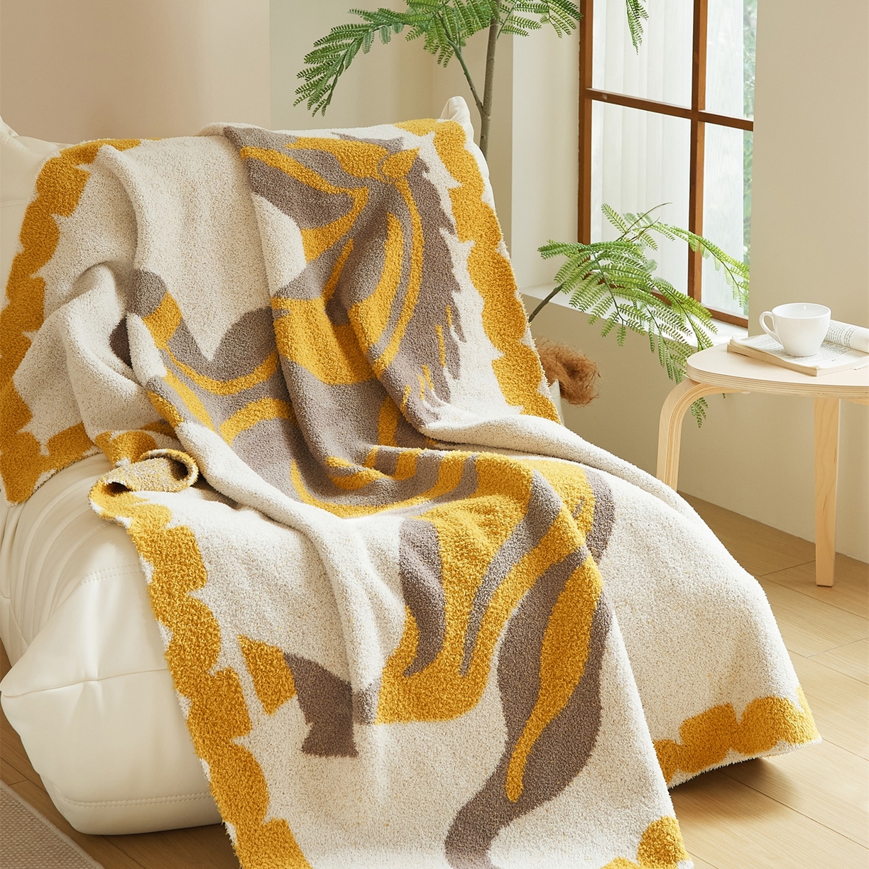 91家纺网 家纺一手货源 找家纺 （总）暖绵绵家纺 2025新款半边绒毛毯毯子-玛达恩