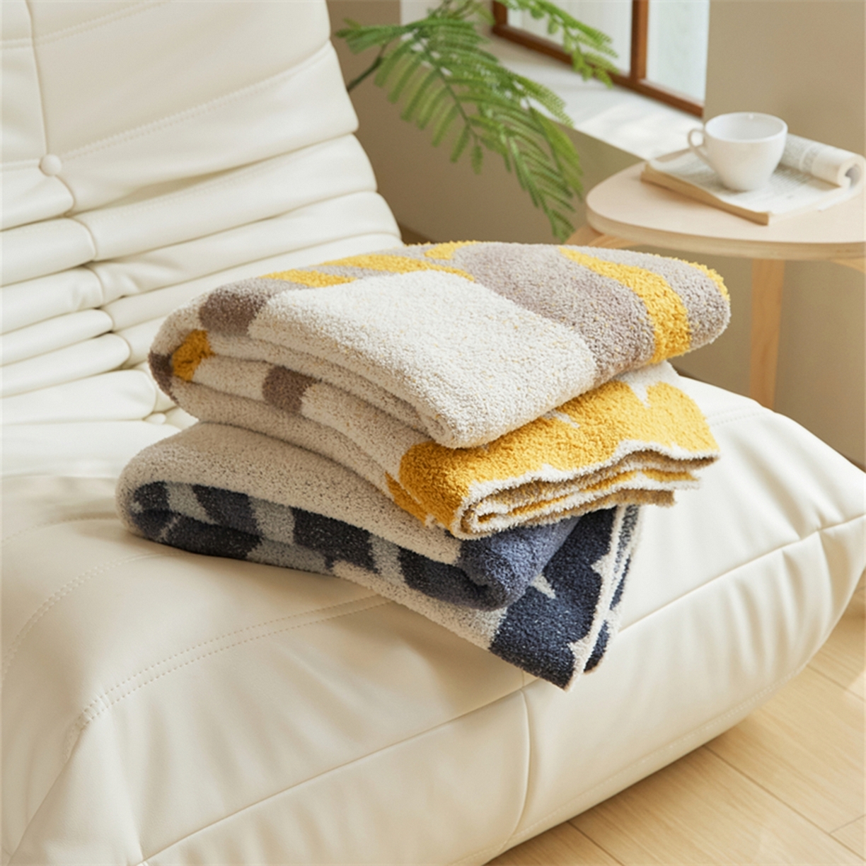 暖绵绵家纺 2025新款半边绒毛毯毯子-玛达恩 组合图仅供展示不可下单