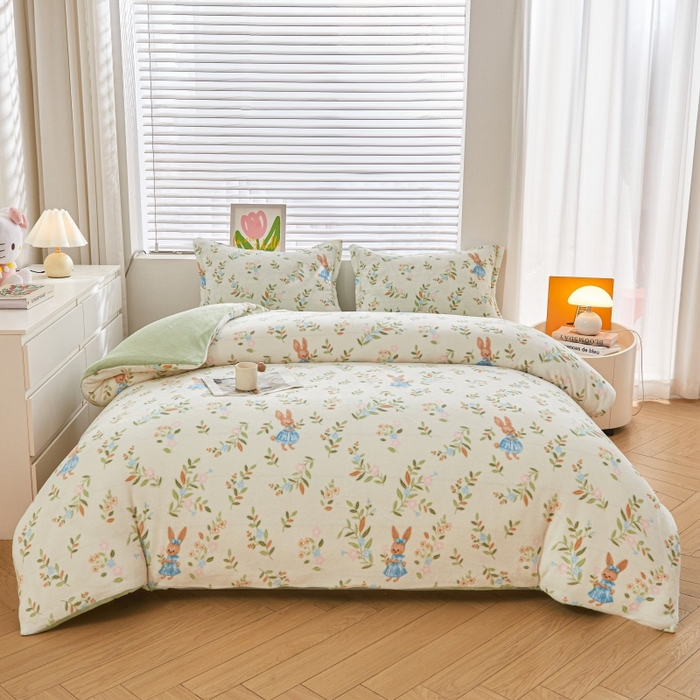 91家纺网 家纺一手货源 找家纺 艾特你 2025新款卡通可拆卸棉花被冬被被子被芯 秘密彼特兔