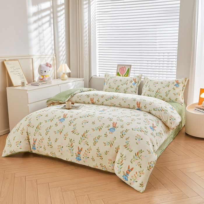 91家纺网 家纺一手货源 找家纺 艾特你 2025新款卡通可拆卸棉花被冬被被子被芯 秘密彼特兔