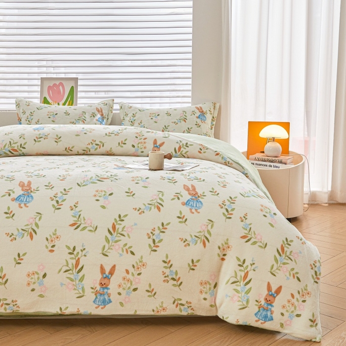 91家纺网 家纺一手货源 找家纺 艾特你 2025新款卡通可拆卸棉花被冬被被子被芯 秘密彼特兔