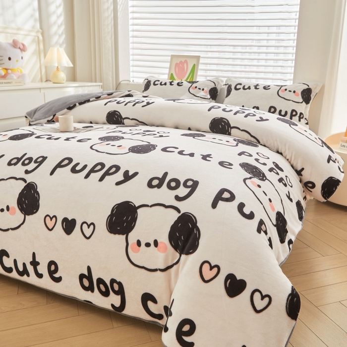 91家纺网 家纺一手货源 找家纺 艾特你 2025新款卡通可拆卸棉花被冬被被子被芯 线条小狗