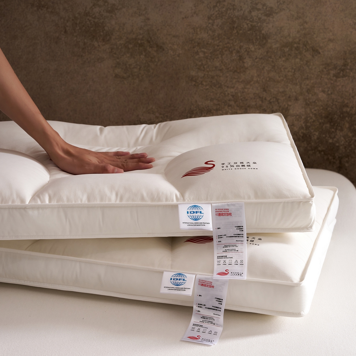 91家纺网 家纺一手货源 找家纺 （总）乐可 2025新款鹅绒定型枕枕头枕芯