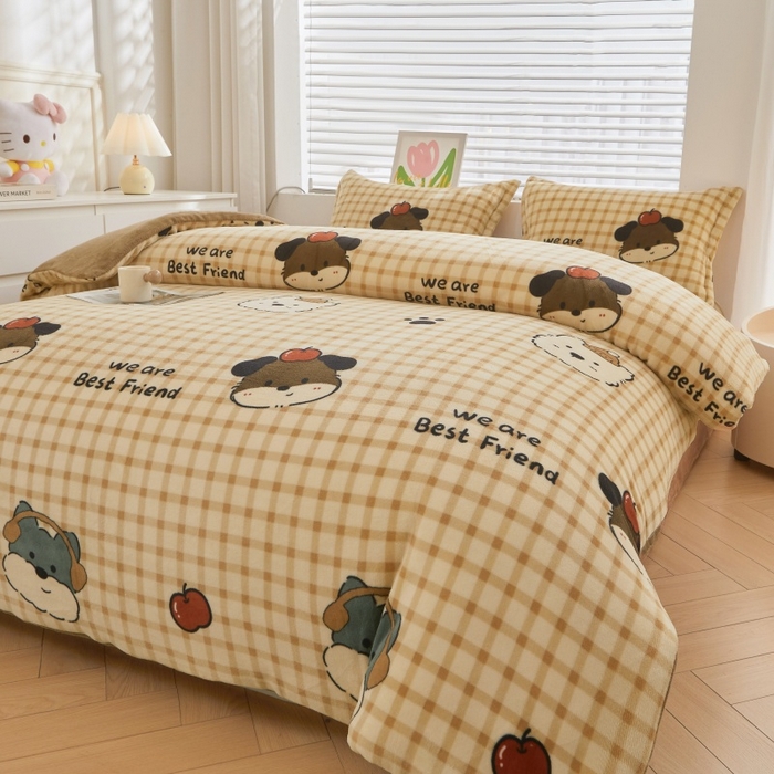 91家纺网 家纺一手货源 找家纺 艾特你 2025新款卡通可拆卸棉花被冬被被子被芯 音乐家族