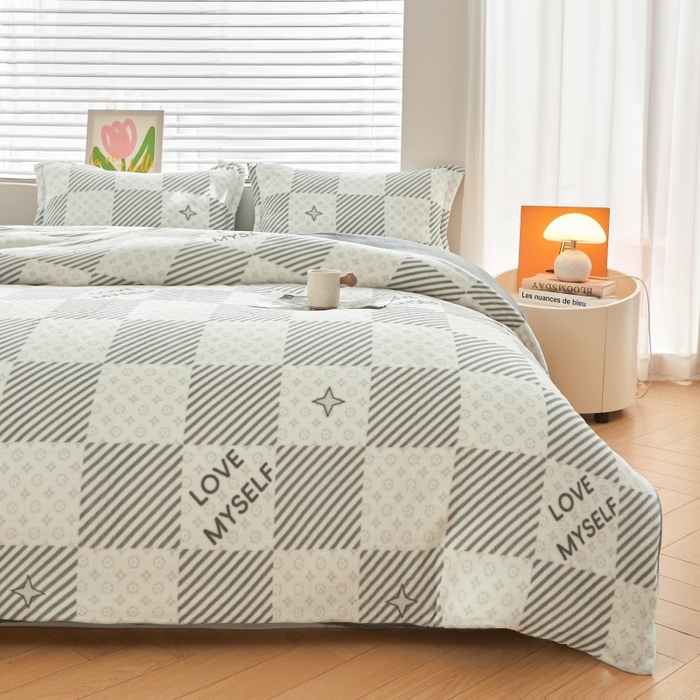 91家纺网 家纺一手货源 找家纺 艾特你 2025新款卡通可拆卸棉花被冬被被子被芯 竹笙-灰