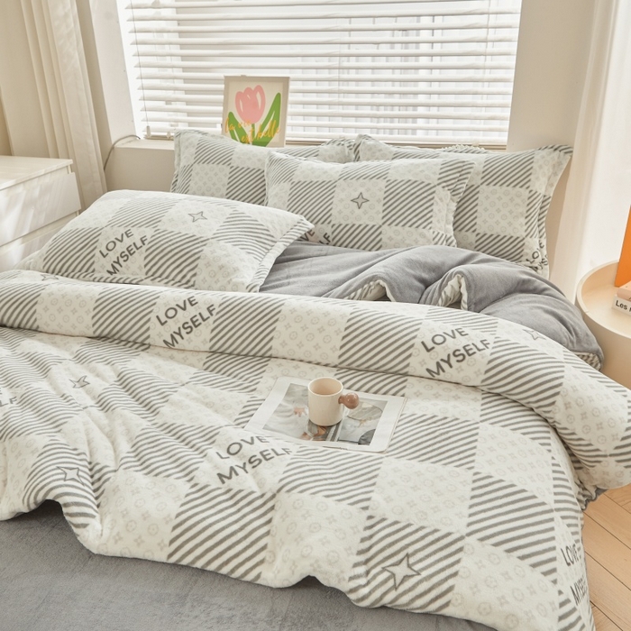 91家纺网 家纺一手货源 找家纺 艾特你 2025新款卡通可拆卸棉花被冬被被子被芯 竹笙-灰