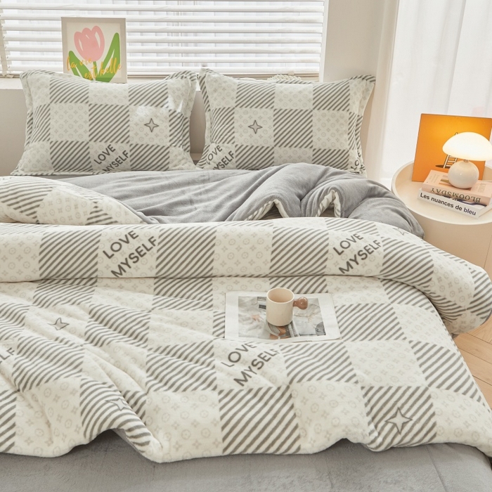 91家纺网 家纺一手货源 找家纺 艾特你 2025新款卡通可拆卸棉花被冬被被子被芯 竹笙-灰