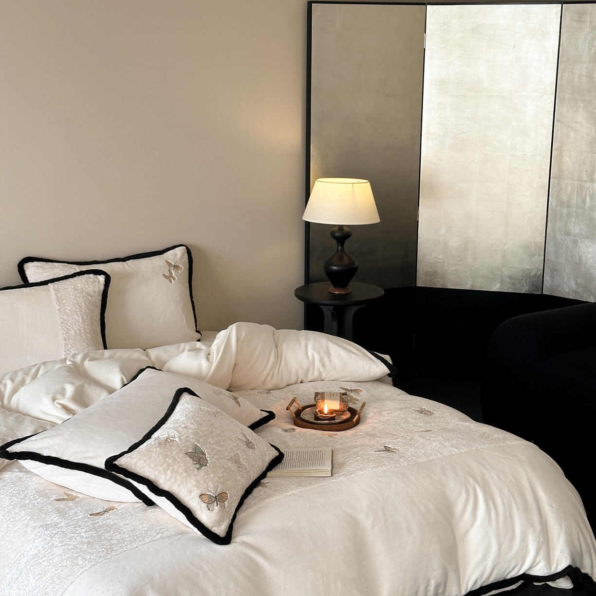 91家纺网 家纺一手货源 找家纺 （总）MIU缪家居 2025新新款云锦绒牛奶绒四件套-赫妍