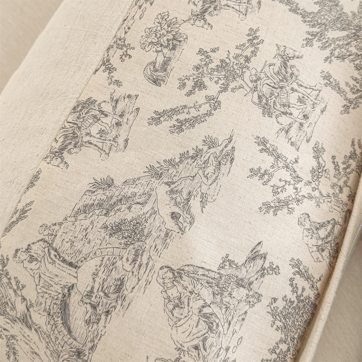 91家纺网 家纺一手货源 找家纺 麦肯锡 2025新款棉麻古朴三角牵引荞麦枕  枕头枕芯 梦想庄园灰/只