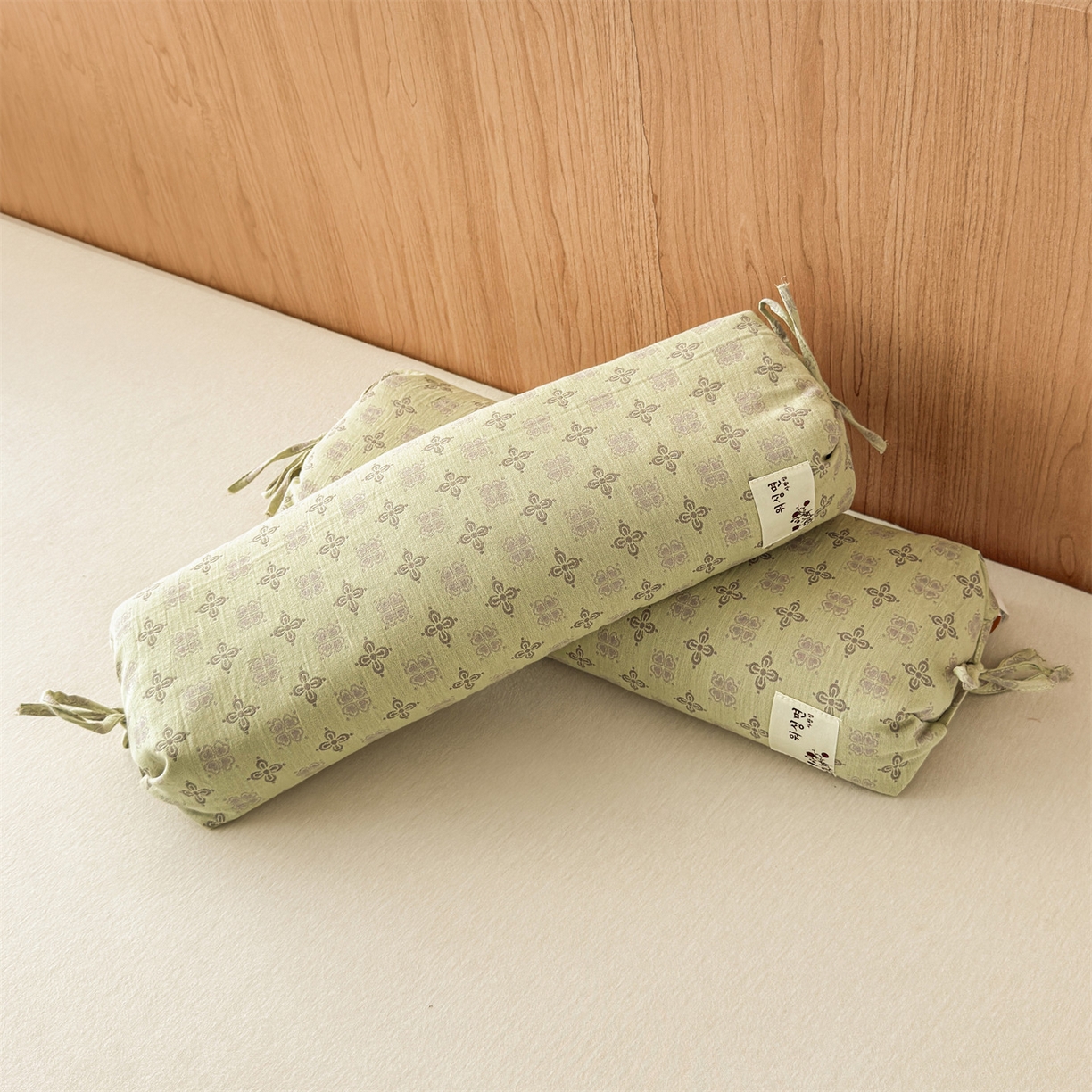 91家纺网 家纺一手货源 找家纺 麦肯锡 2025新款四叶草护颈荞麦枕  枕头枕芯 绿色/只