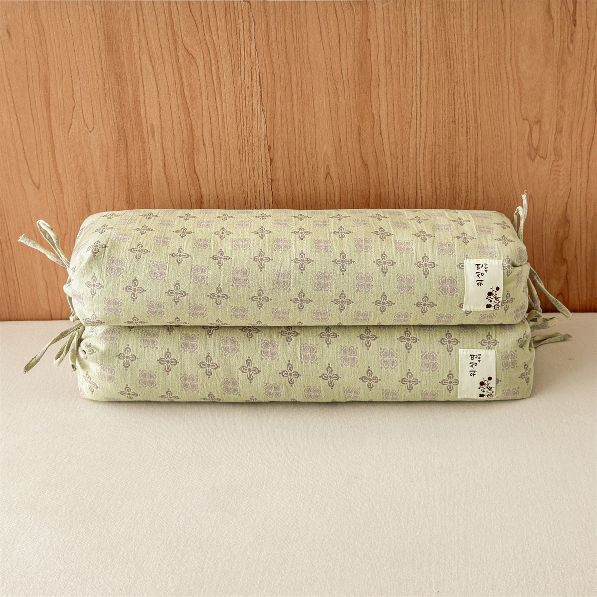 91家纺网 家纺一手货源 找家纺 麦肯锡 2025新款四叶草护颈荞麦枕  枕头枕芯 绿色/只