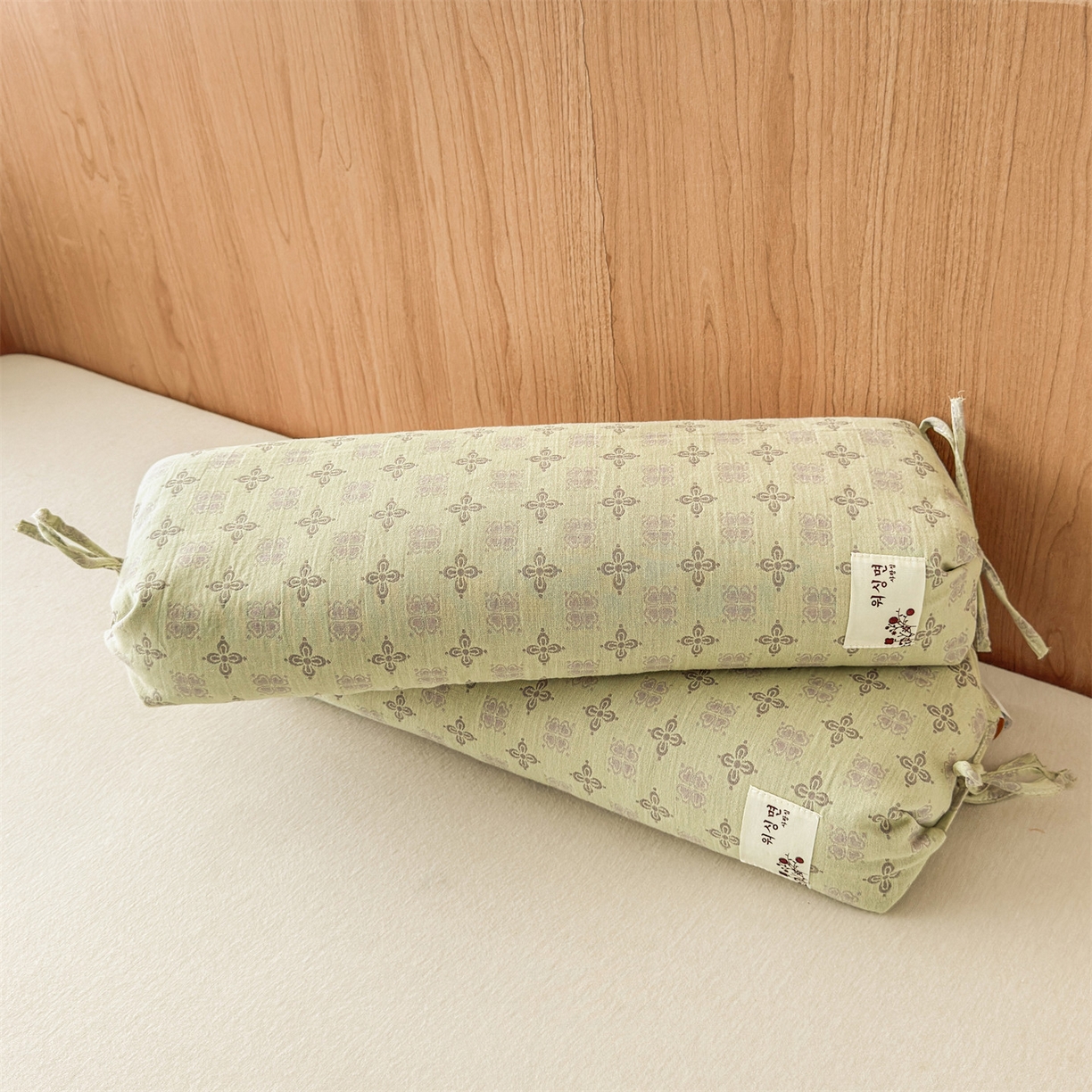 91家纺网 家纺一手货源 找家纺 麦肯锡 2025新款四叶草护颈荞麦枕  枕头枕芯 绿色/只