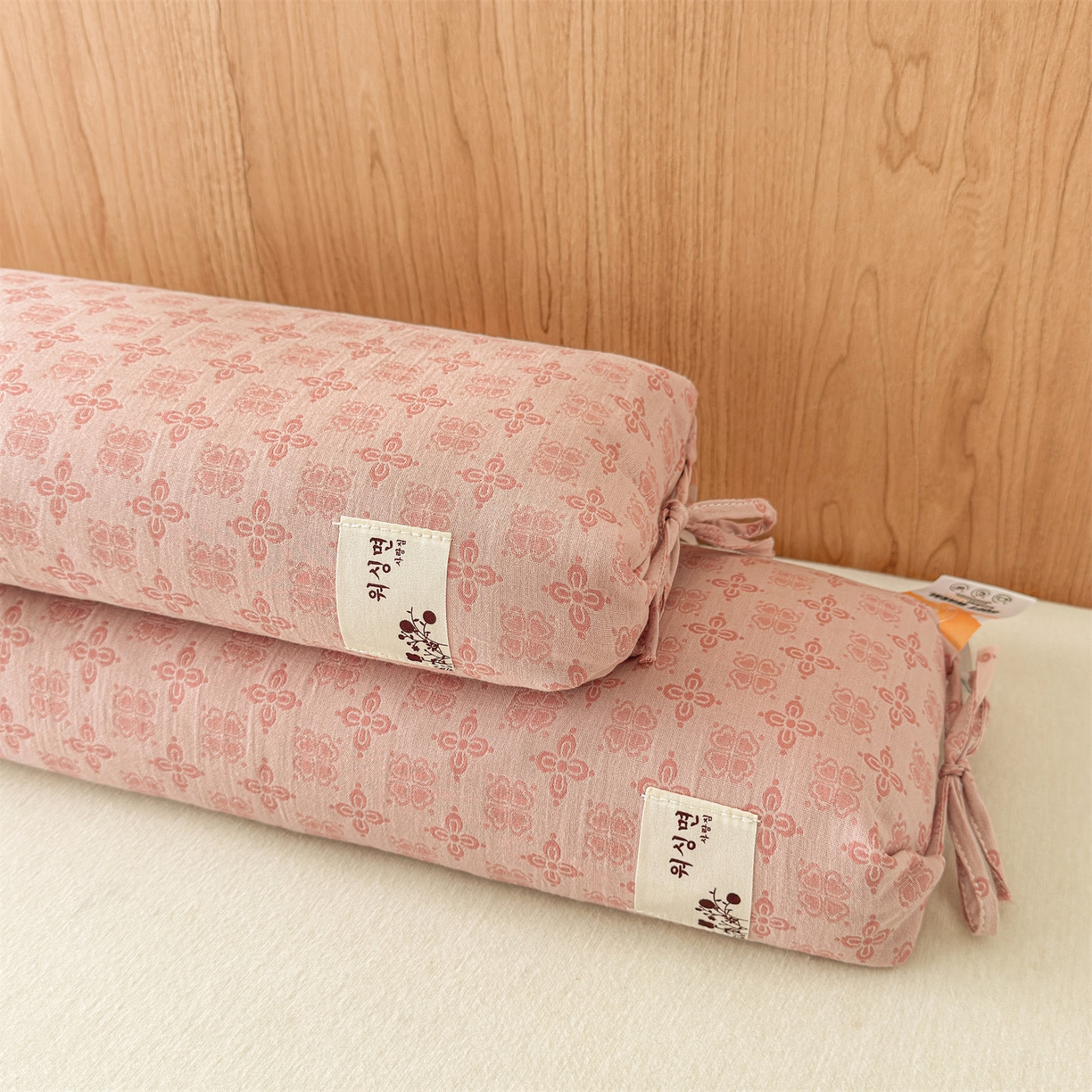 91家纺网 家纺一手货源 找家纺 麦肯锡 2025新款四叶草护颈荞麦枕  枕头枕芯 粉色/对