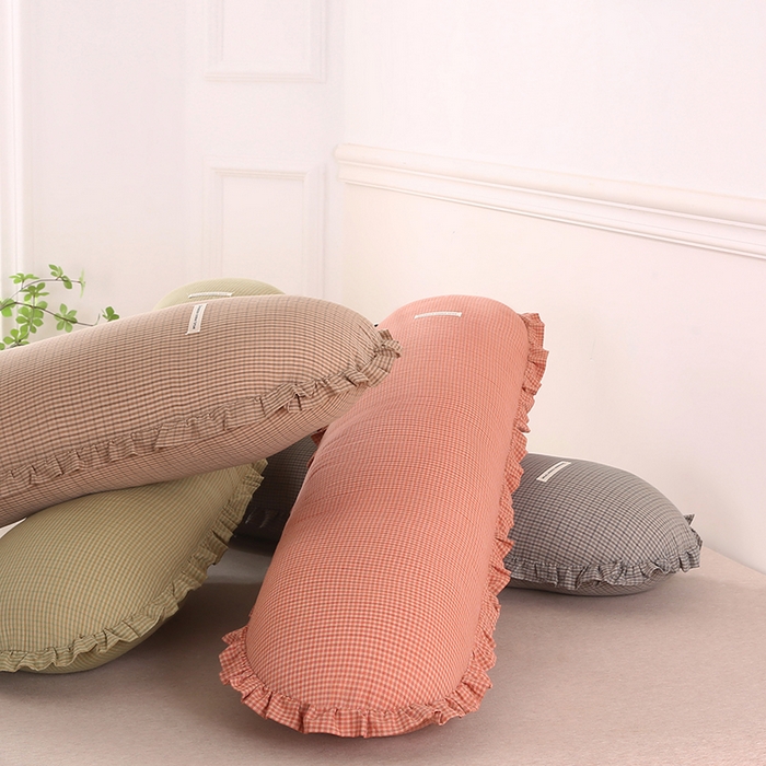 91家纺网 家纺一手货源 找家纺 （总）金牛枕芯 2025新款全棉棉麻花边长抱枕枕头枕芯