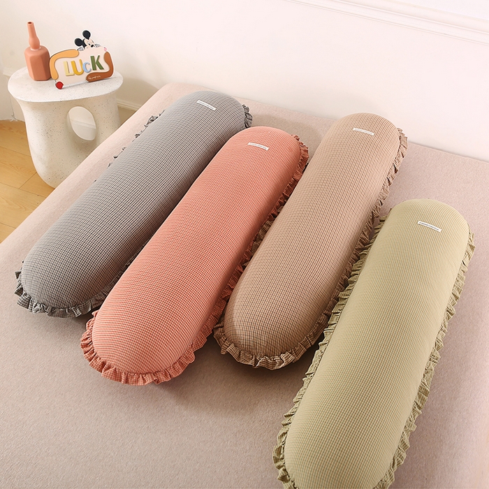 91家纺网 家纺一手货源 找家纺 （总）金牛枕芯 2025新款全棉棉麻花边长抱枕枕头枕芯