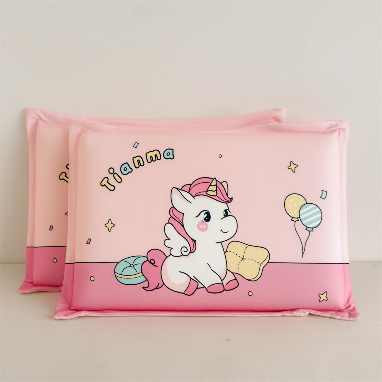 91家纺网 家纺一手货源 找家纺 麦肯锡 2025新款卡通记忆棉枕  枕头枕芯 温馨独角兽/只