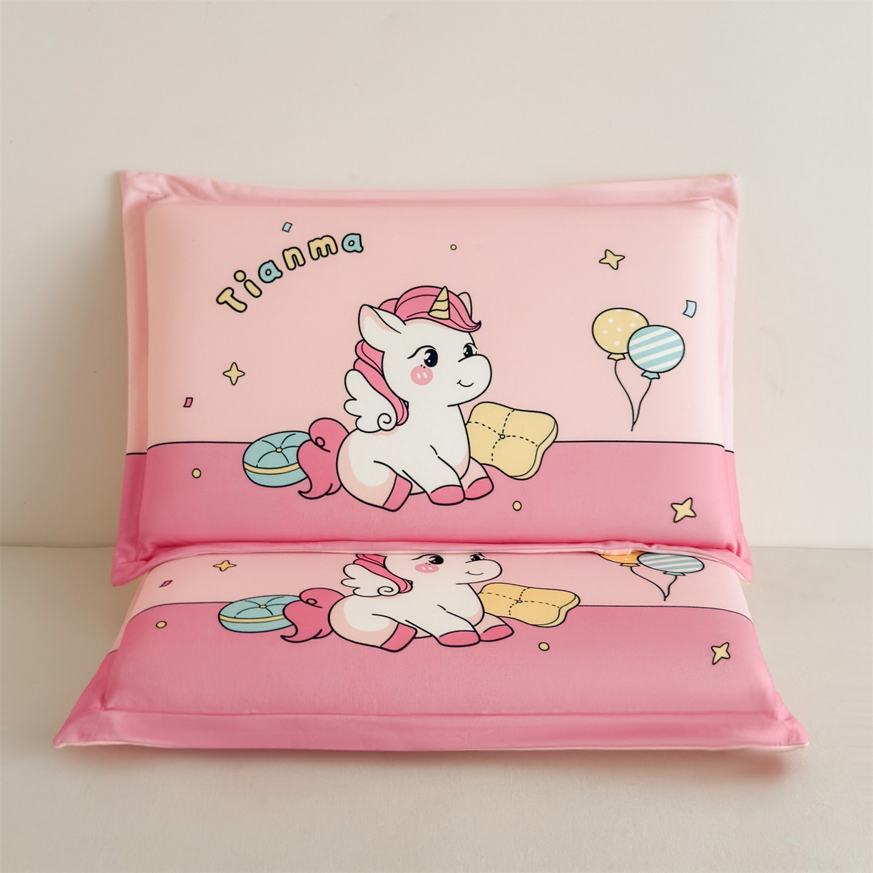 91家纺网 家纺一手货源 找家纺 麦肯锡 2025新款卡通记忆棉枕  枕头枕芯 温馨独角兽/只