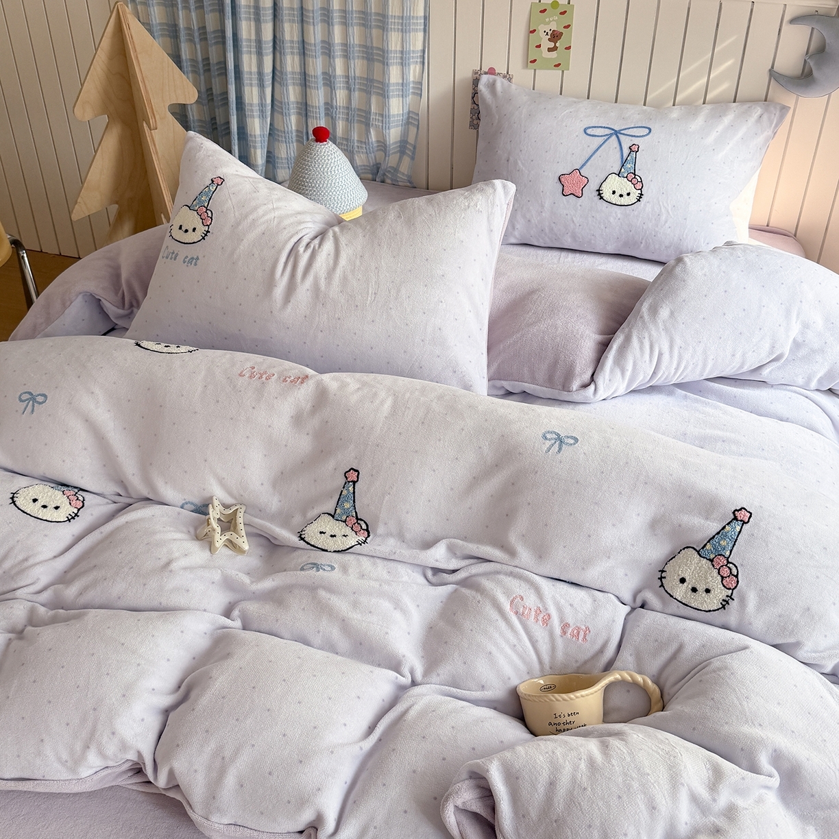 91家纺网 家纺一手货源 找家纺 （总）潘朵拉家纺 2025新款A类牛奶绒毛巾绣系列四件套