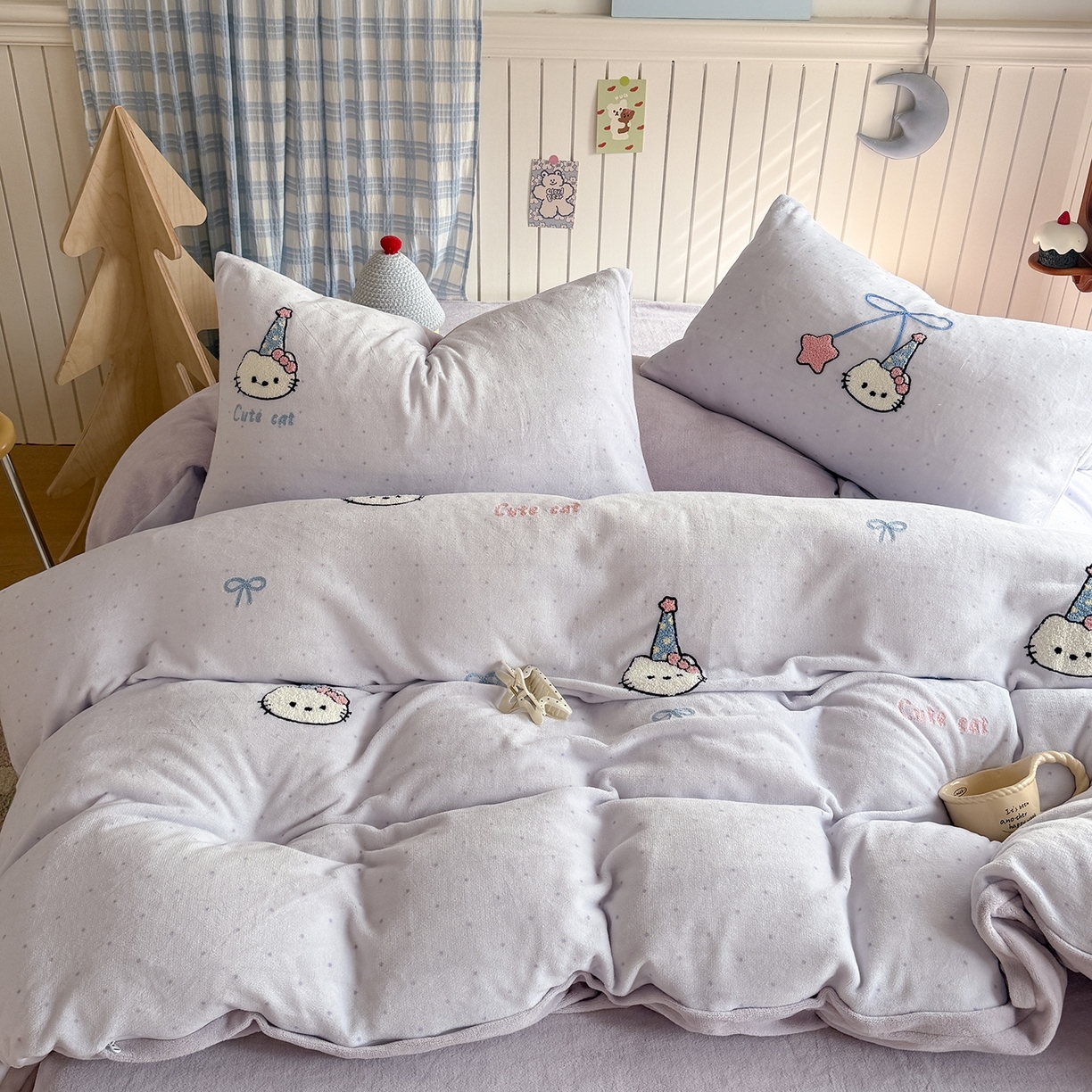 91家纺网 家纺一手货源 找家纺 （总）潘朵拉家纺 2025新款A类牛奶绒毛巾绣系列四件套