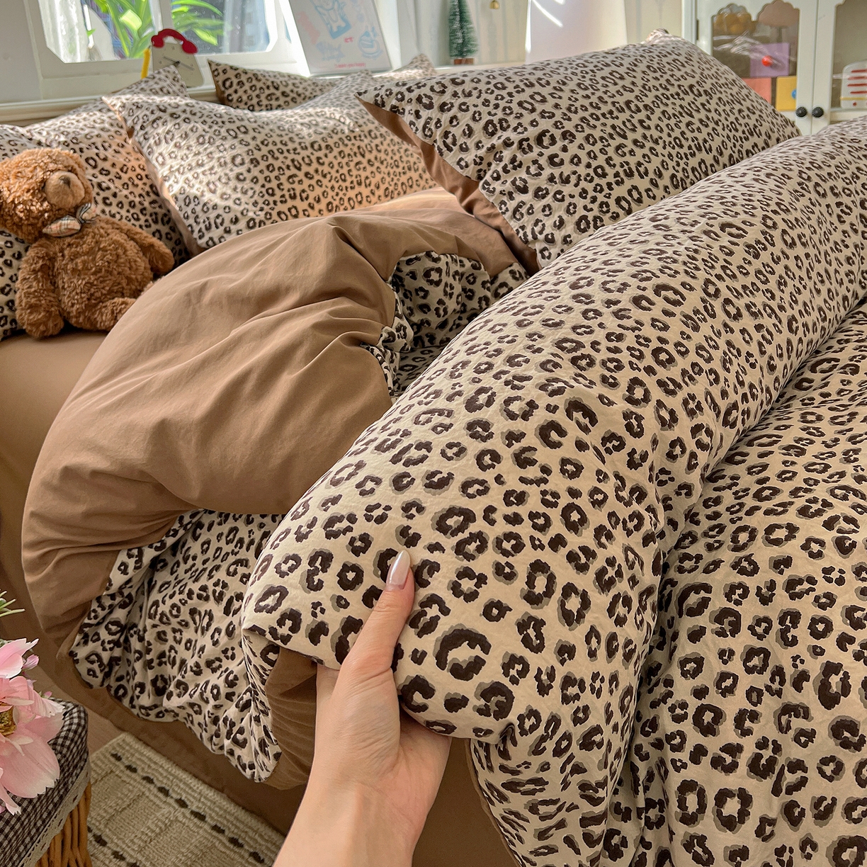 91家纺网 家纺一手货源 找家纺 （总）凯洛奇 2026新款A类仿棉四件套古法水洗棉小清新印花四件套单被套系列