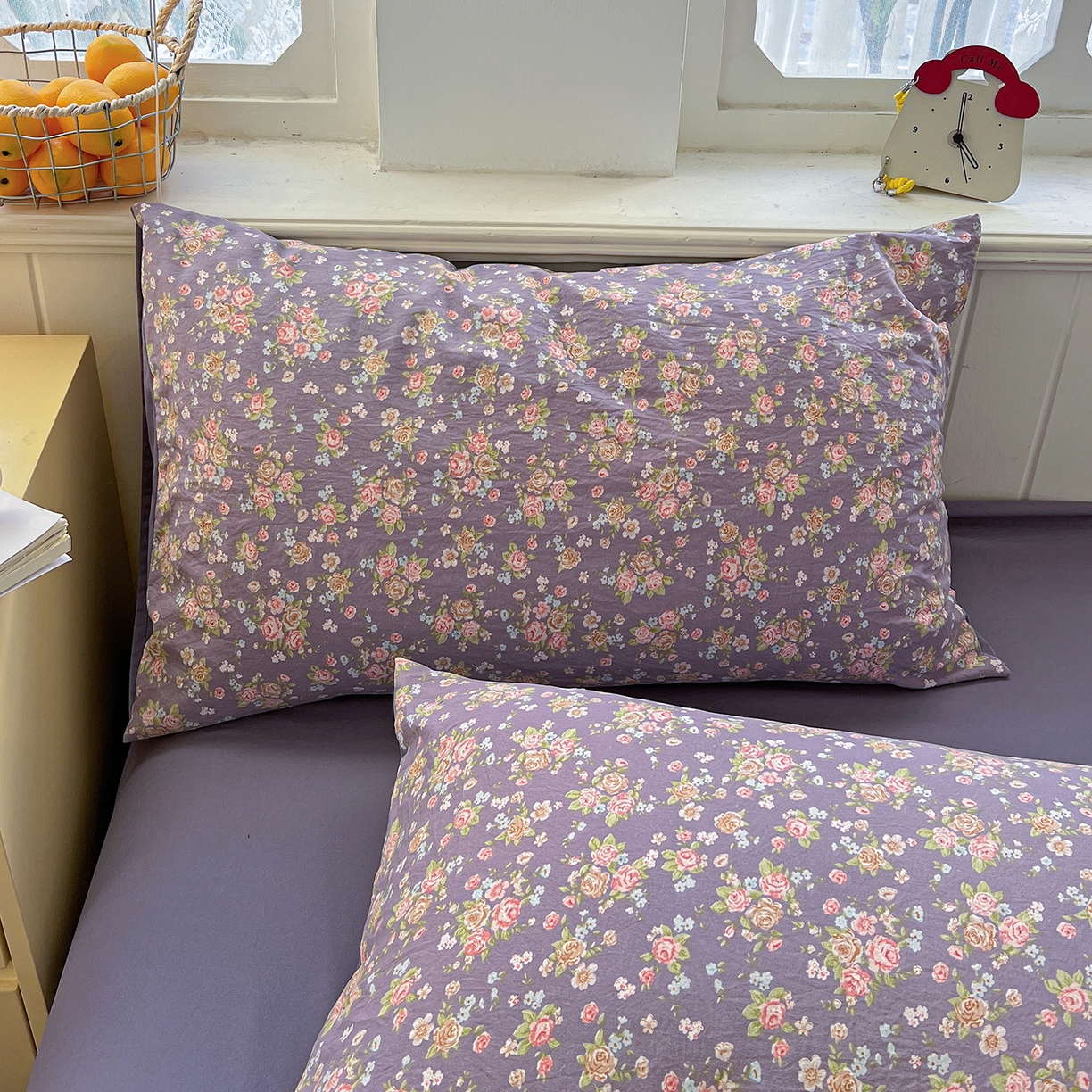 91家纺网 家纺一手货源 找家纺 凯洛奇 2026新款A类仿棉四件套古法水洗棉小清新印花四件套单被套系列 冬日恋歌