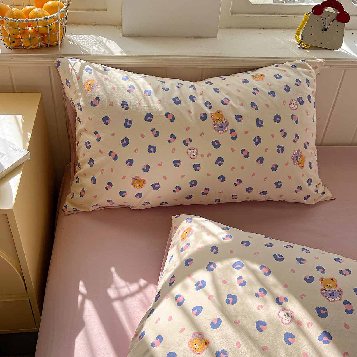 91家纺网 家纺一手货源 找家纺 凯洛奇 2026新款A类仿棉四件套古法水洗棉小清新印花四件套单被套系列 罗纳之约