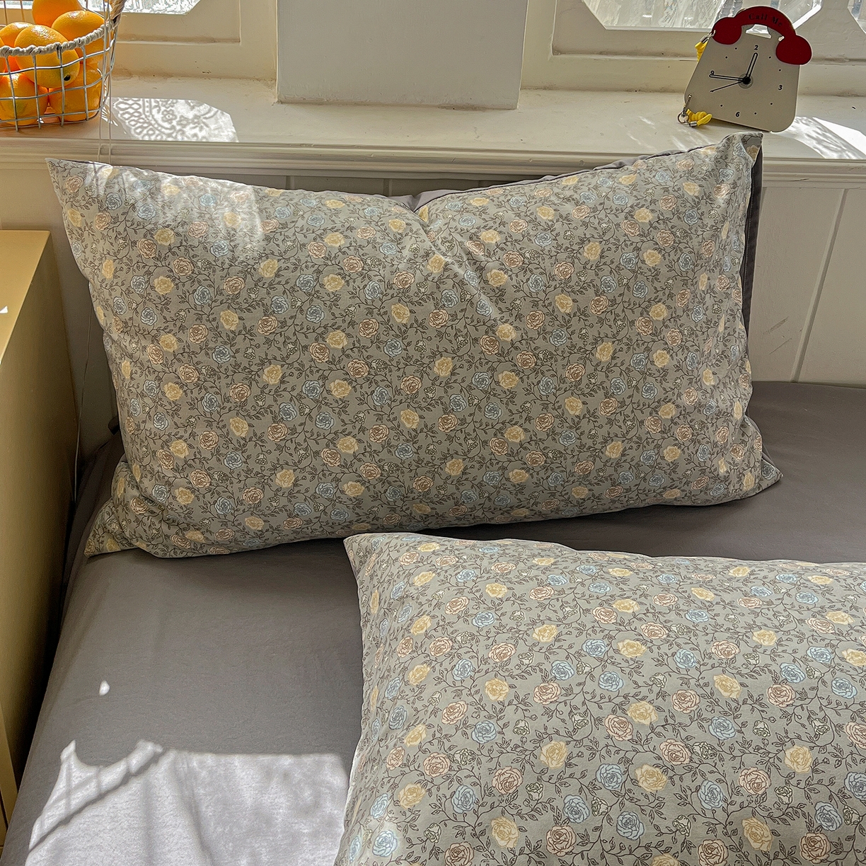 91家纺网 家纺一手货源 找家纺 凯洛奇 2026新款A类仿棉四件套古法水洗棉小清新印花四件套单被套系列 曼塔玫瑰