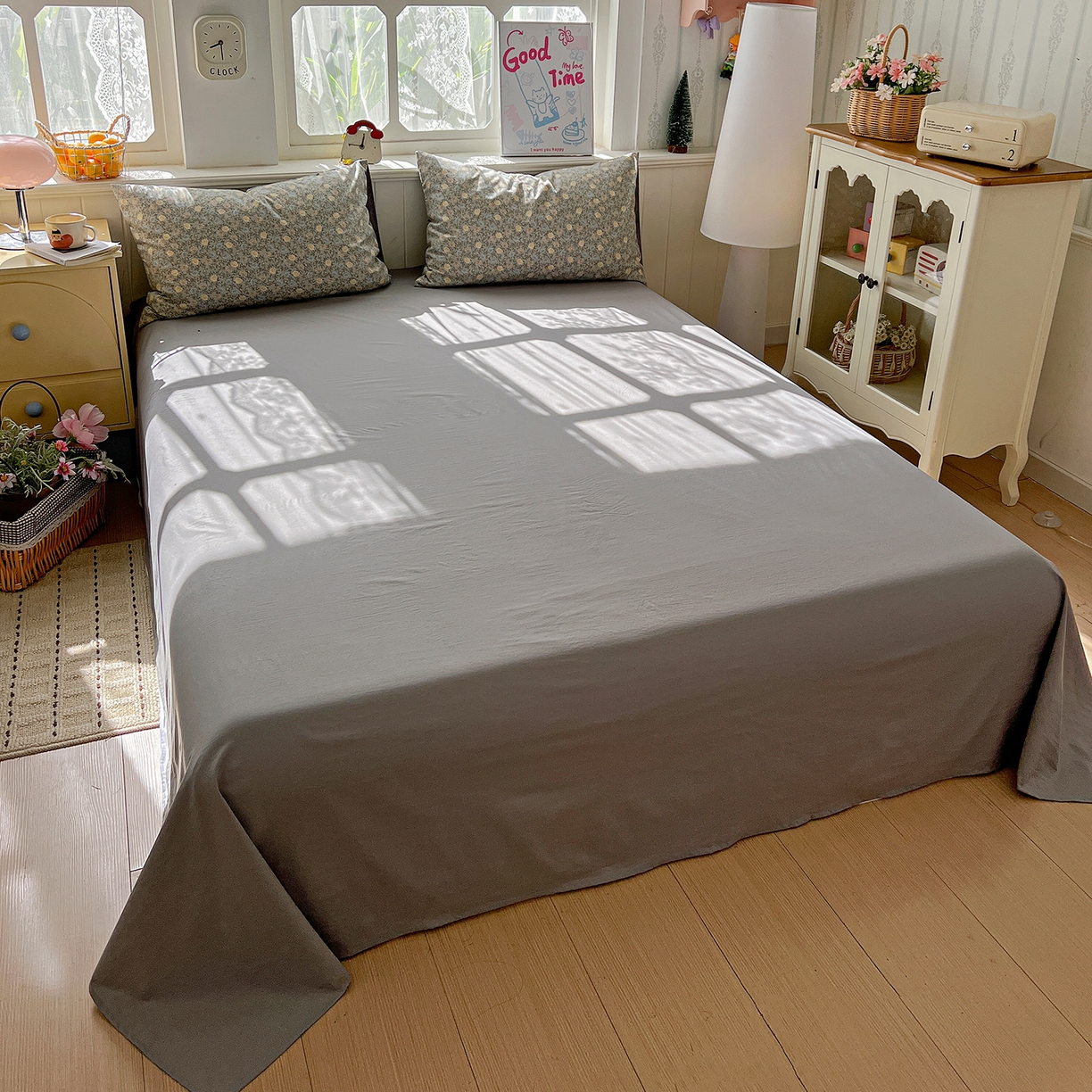 91家纺网 家纺一手货源 找家纺 凯洛奇 2026新款A类仿棉四件套古法水洗棉小清新印花四件套单被套系列 曼塔玫瑰