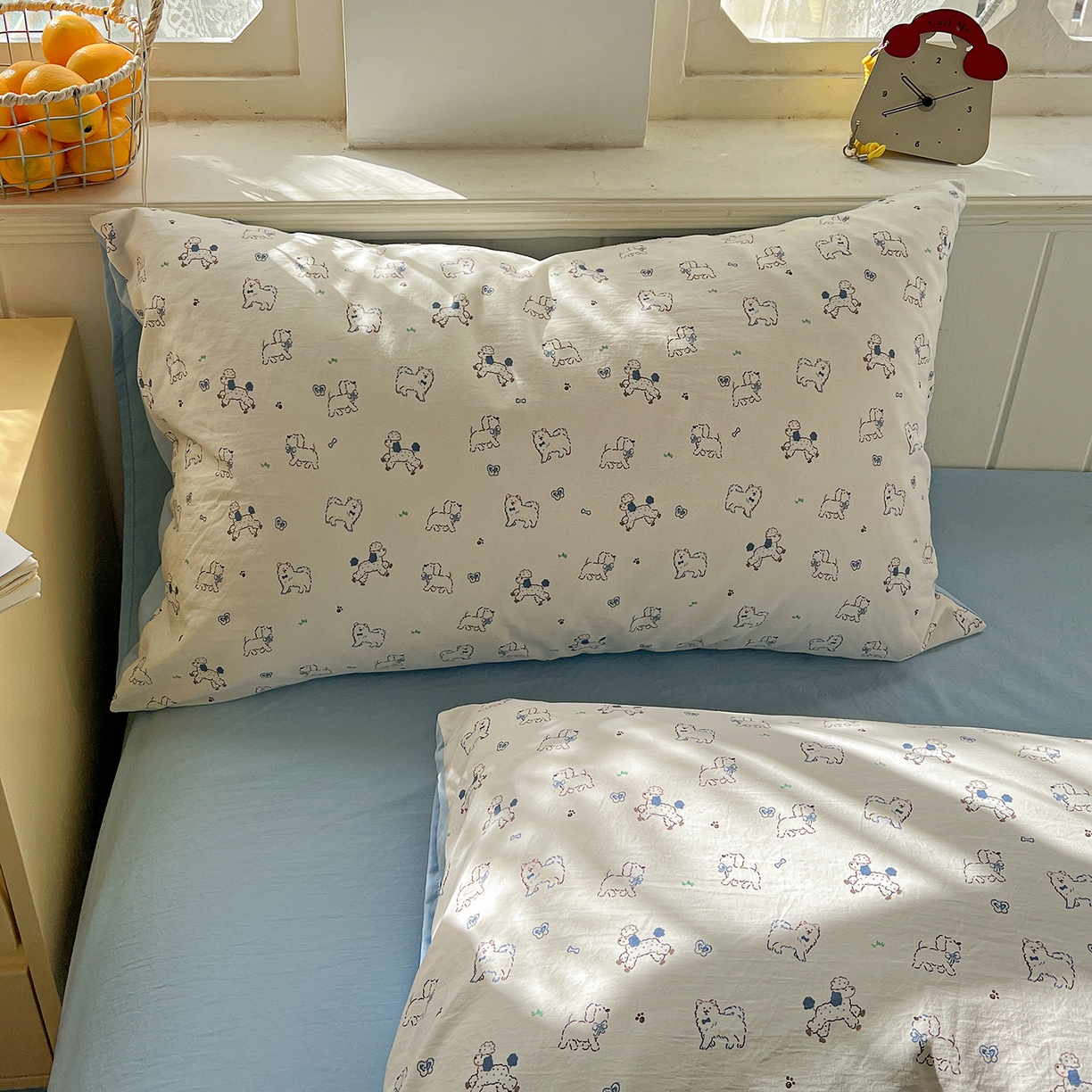 91家纺网 家纺一手货源 找家纺 凯洛奇 2026新款A类仿棉四件套古法水洗棉小清新印花四件套单被套系列 萌宠国度