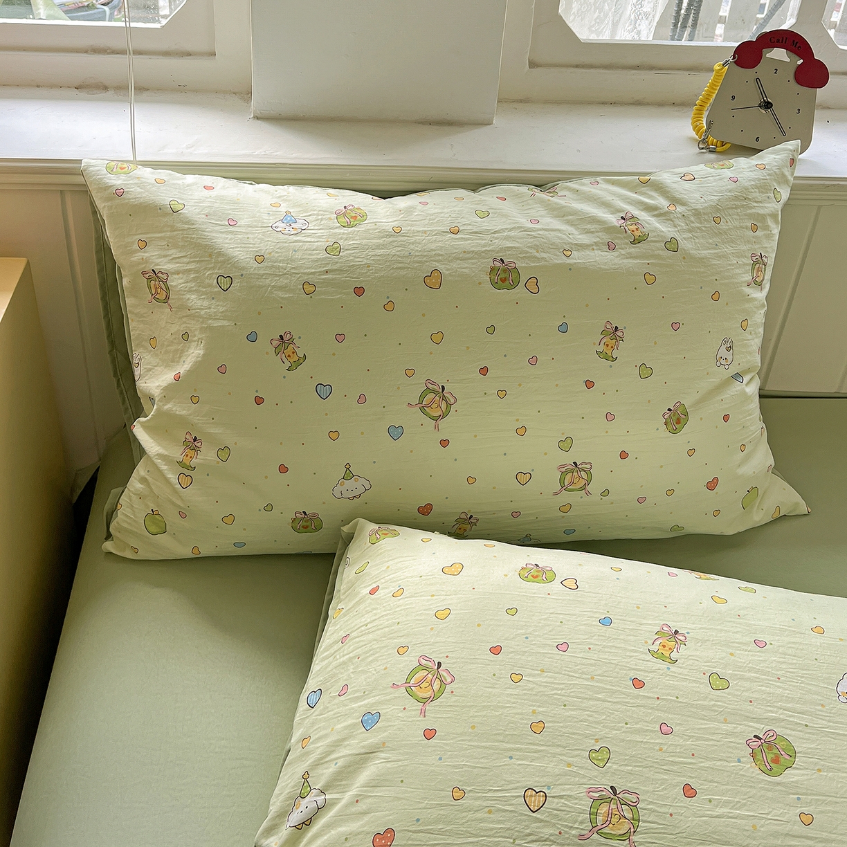 91家纺网 家纺一手货源 找家纺 凯洛奇 2026新款A类仿棉四件套古法水洗棉小清新印花四件套单被套系列 童趣绘彩