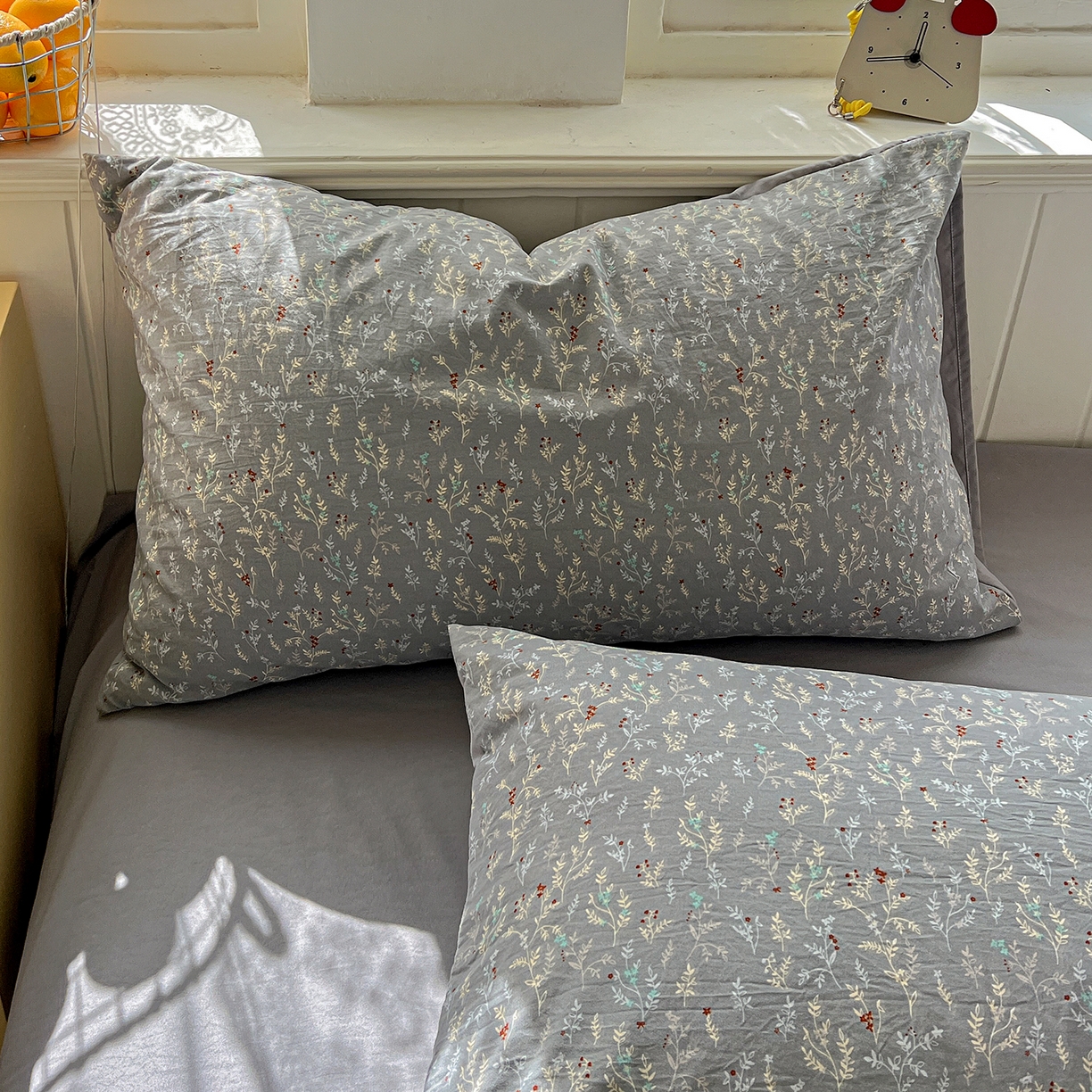 91家纺网 家纺一手货源 找家纺 凯洛奇 2026新款A类仿棉四件套古法水洗棉小清新印花四件套单被套系列 晚枫