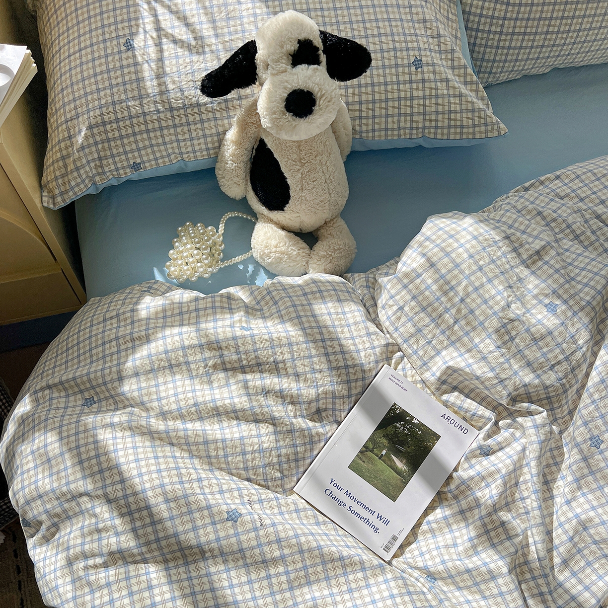 91家纺网 家纺一手货源 找家纺 凯洛奇 2026新款A类仿棉四件套古法水洗棉小清新印花四件套单被套系列 西雅图