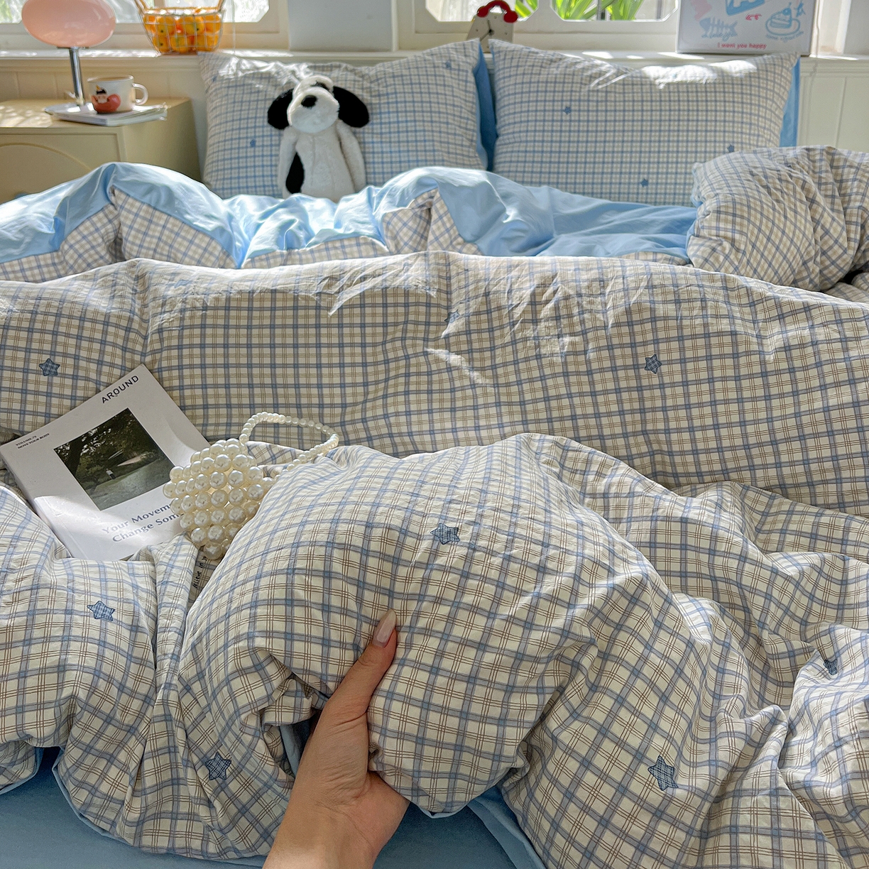 91家纺网 家纺一手货源 找家纺 凯洛奇 2026新款A类仿棉四件套古法水洗棉小清新印花四件套单被套系列 西雅图