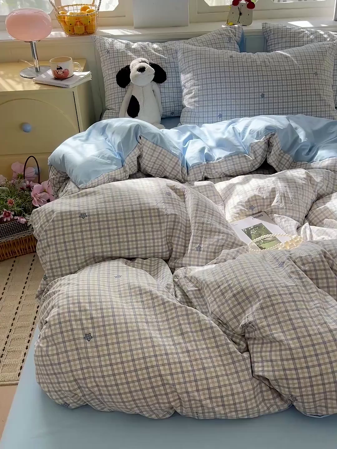 91家纺网 家纺一手货源 找家纺 凯洛奇 2026新款A类仿棉四件套古法水洗棉小清新印花四件套单被套系列 西雅图