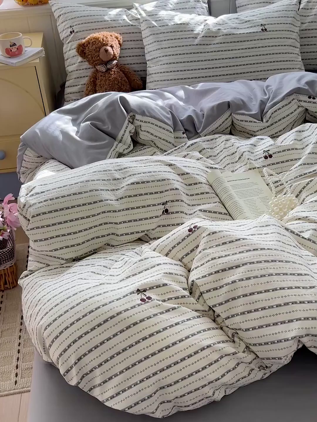 91家纺网 家纺一手货源 找家纺 凯洛奇 2026新款A类仿棉四件套古法水洗棉小清新印花四件套单被套系列 织梦