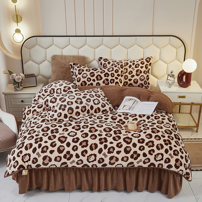 91家纺网 家纺一手货源 找家纺 （总）凤杰家纺 2025新款高克重210克牛奶绒床盖四件套