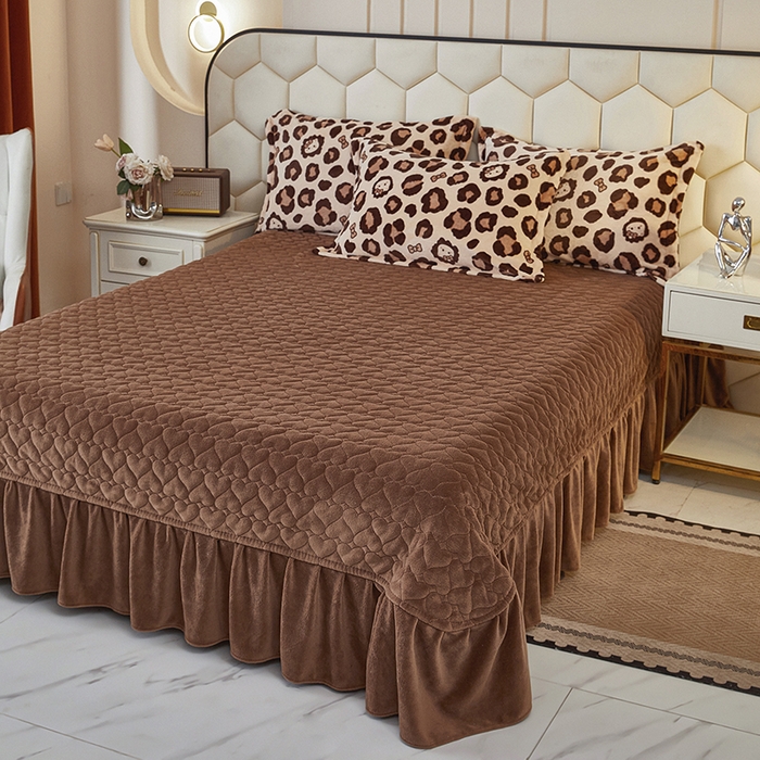 91家纺网 家纺一手货源 找家纺 （总）栩裕纺织 2025新款高克重210克牛奶绒床盖四件套