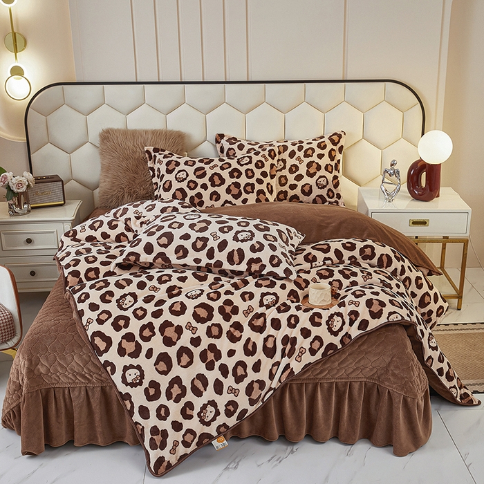 91家纺网 家纺一手货源 找家纺 （总）栩裕纺织 2025新款高克重210克牛奶绒床盖四件套