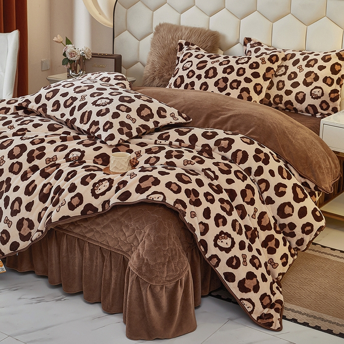 91家纺网 家纺一手货源 找家纺 （总）栩裕纺织 2025新款高克重210克牛奶绒床盖四件套