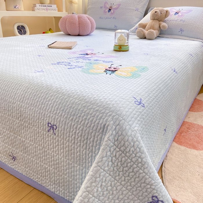 91家纺网 家纺一手货源 找家纺 （总）芷凡家纺 2025新款宝宝绒水洗棉高温水洗床盖三件套