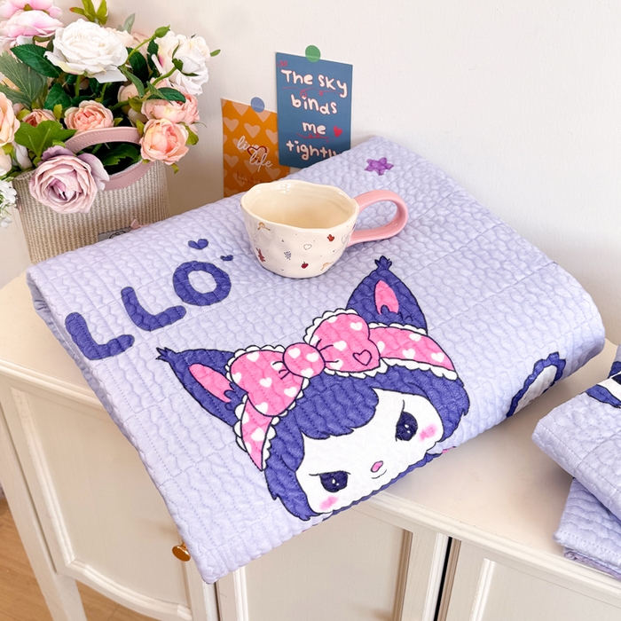 91家纺网 家纺一手货源 找家纺 芷凡家纺 2025新款宝宝绒水洗棉高温水洗床盖三件套 酷米