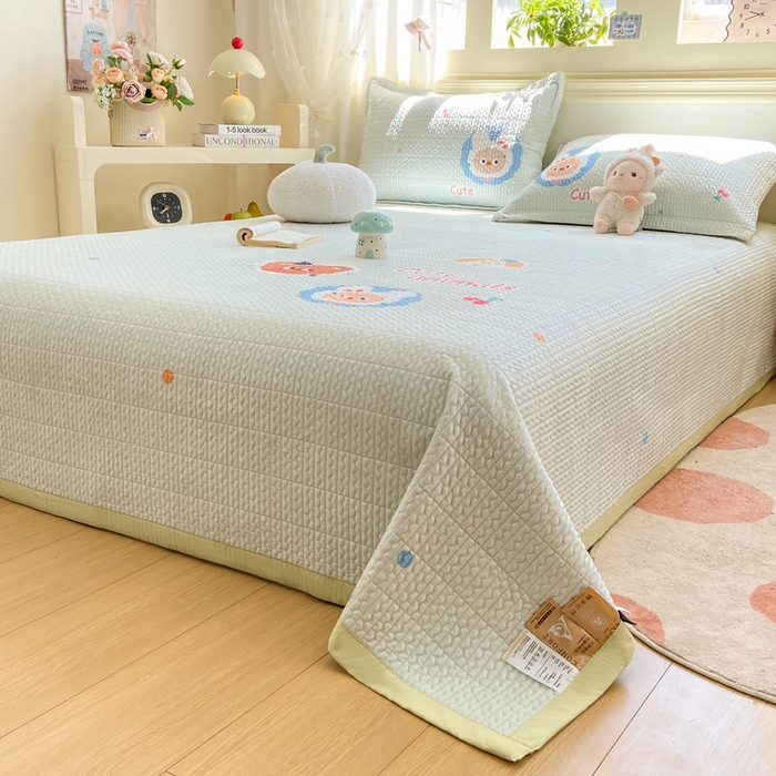 91家纺网 家纺一手货源 找家纺 芷凡家纺 2025新款宝宝绒水洗棉高温水洗床盖三件套 快乐伙伴