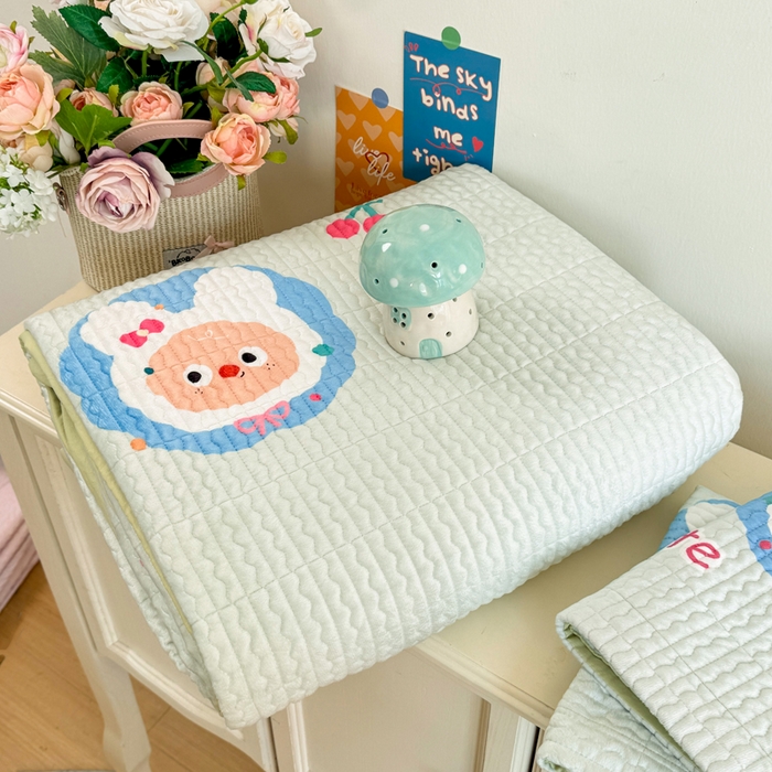 91家纺网 家纺一手货源 找家纺 芷凡家纺 2025新款宝宝绒水洗棉高温水洗床盖三件套 快乐伙伴